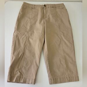 Croft & Barrow Khaki Stretch Capris